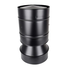 Black Anti Wind Cowl Twin Wall Flue Pipe Insulated Wood Burning Multifuel Stoves