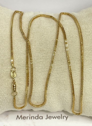 18k Solid Yellow Gold Italian Foxtail 