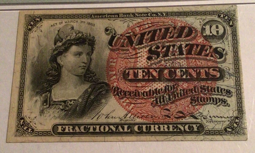 Fr-1261 $0.10 Fourth Issue Civil War Era Fractional Currency PMG 64 EPQ