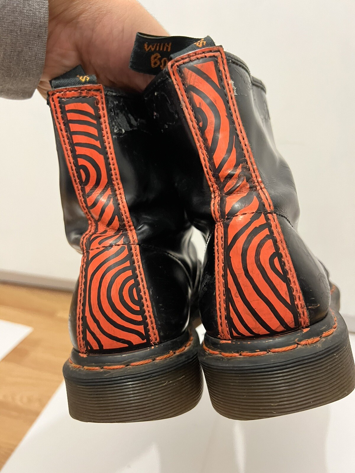 Dr MARTENS 1460 BEAMS X BABYLON Boots Black Smooth Leather UK 9 EU 43 US Rare image 7