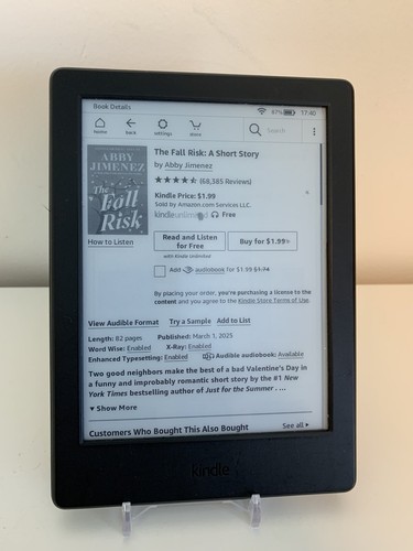 Amazon Kindle 8th Generation Model SY69JL E-reader Some Screen Damage Mark Blac - Picture 3 of 6