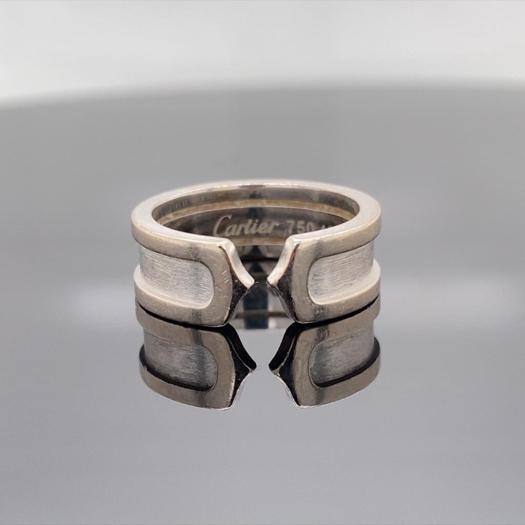 Cartier 18k White Gold 2C #48 Ring $2500 Retail | eBay