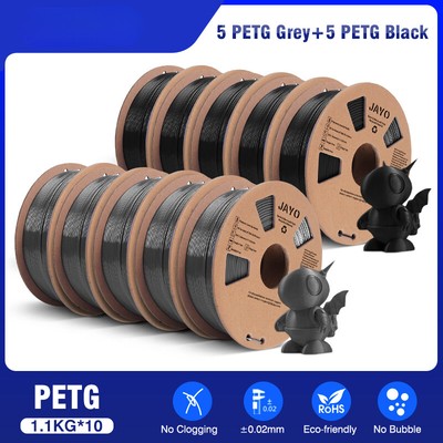 PLAMATTE Filament 3D Druck 1.75mm 10Rolls 100% No Bubble FDM 3D Printer Material