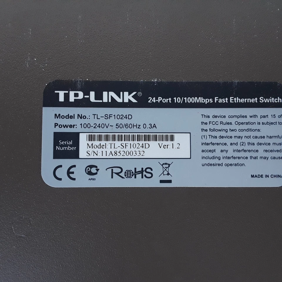 TP-Link 24-Port 10/100Mbps Fast Ethernet Switch Model TL-SF1024D - Image 3 of 4