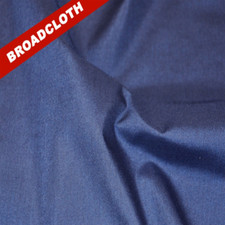 Navy Polyester Cotton Broadcloth Fabric - 60" Wide - Sold by the Yard