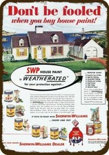 1950 SHERWIN WILLIAMS House Paint SWP Vintage-Look DECORATIVE REPLICA METAL SIGN