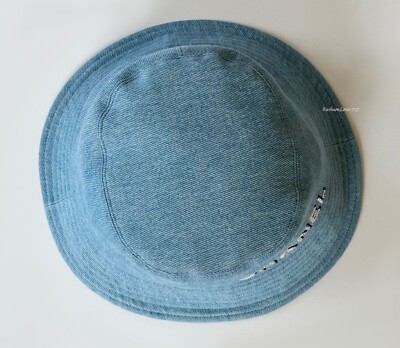 22P CHANEL LIGHT BLUE DENIM BUCKET CLOCHE HAT M | eBay
