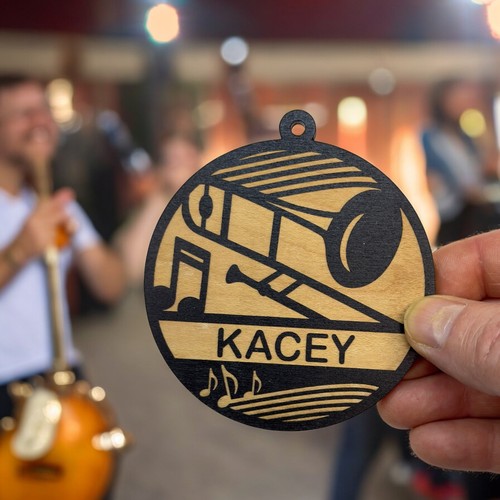 Ornament - Black - PERSONALIZED Trombone - Picture 6 of 6