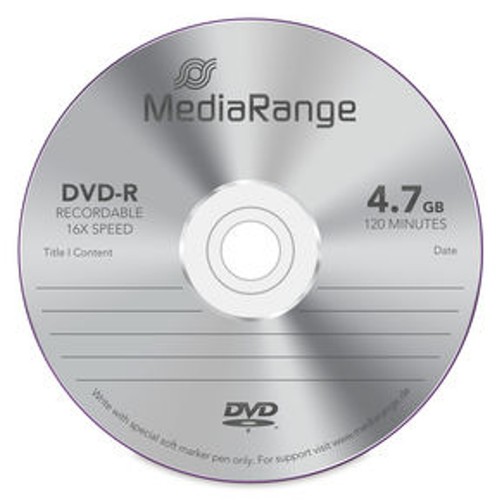 5 Mediarange DVD-R 4.7GB 16x 120min Non Printable Blank Discs in cases Hard Core - Picture 2 of 16