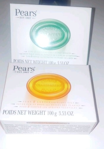 2 Pears Pure & Gentle Natural Bar Soap Plant Oils & Lemon Flower Extract 3.53 Oz - Picture 2 of 11