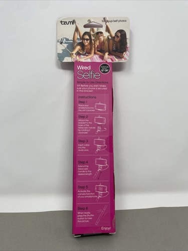 Tzumi 39" Universal Bracket Mobile Wired Group/Selfie Photo ShutterStick Pink - Picture 2 of 2