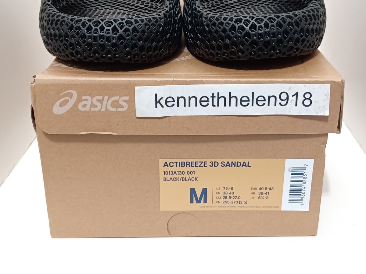 NEW ASICS ACTIBREEZE 3D SANDAL 1013A130-001 BLACK MENS SIZE NEW ASICS ACTIBREEZE 3D SANDAL 1013A130-001 BLACK MENS SIZE