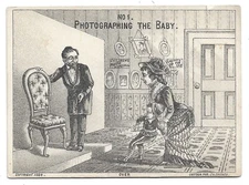 Independence Kansas Clothing House Trade Card "Photographing The Baby"