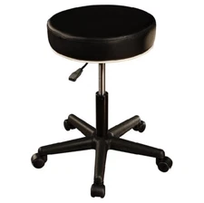 Master Massage Pneumatic Swivel/Rolling Massage Stool Black