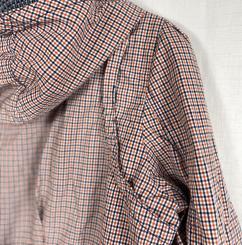 Roxy Hooded Jacket Juniors Size XL Plaid Full Zip Navy Blue Red Cinchable Tie - Picture 7 of 15