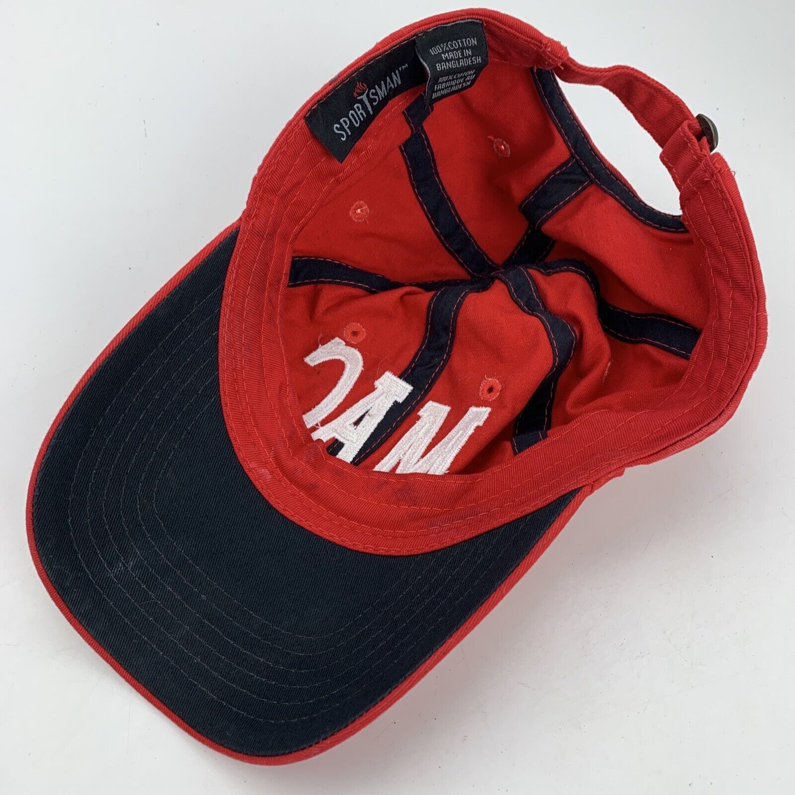 MAC Red White Ball Cap Hat Adjustable Baseball - image 5