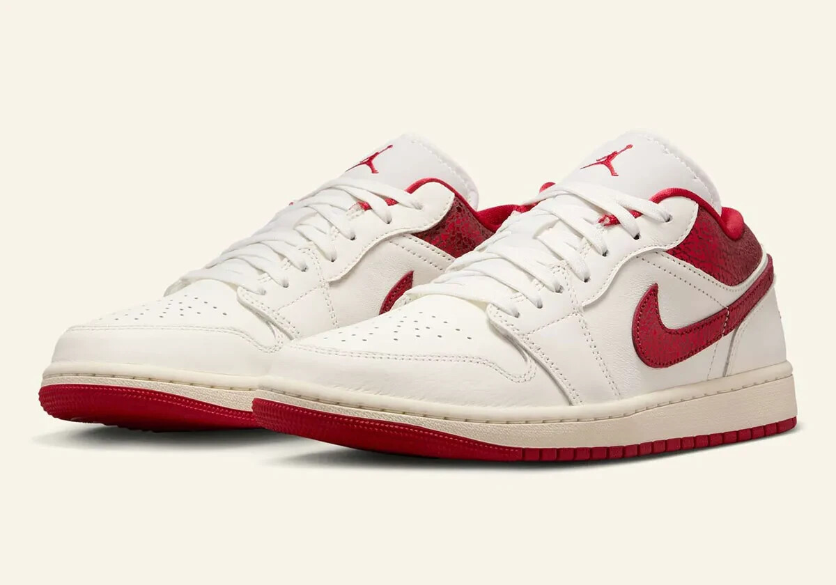 Nike Air Jordan 1 Low SE "Sail&sol;Team Red&sol;Varsity Red" Women&apos;s Shoe Size
