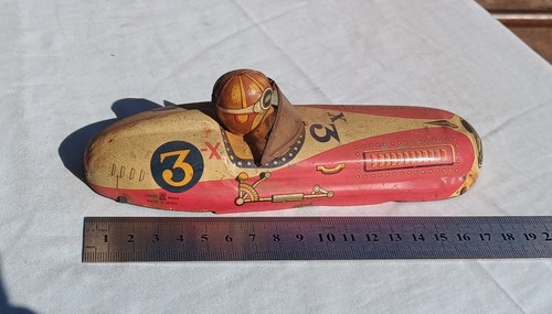 Vintage Tin X3 Race Car Toy - BODY ONLY - Made in Japan 3X 3-X Racing - Picture 2 of 18