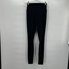 Alo Yoga Leggings Womens Small Black Full Length Cut Out Slash Athleisure