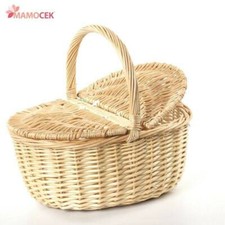 CESTINO Pic-nic ovale vimini cesto cm.40x26 portalavoro cesta funghi orto