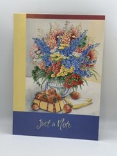 Just A Note Multicolor Floral Graphics Greeting Card With Matching Envelope