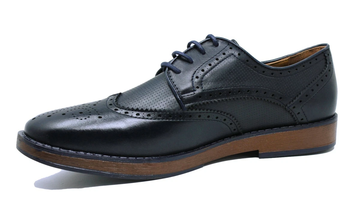Scarpe francesine uomo Class eleganti casual blu scuro inglesine