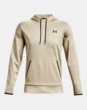 Under Armour Men's Khaki Base/Black Armour Fleece Twist Hoodie-Our Price: $32.95