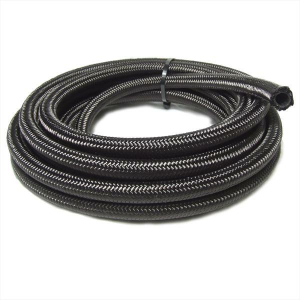 Big End Performance 13221 Lightweight Black Nylon Braided Hose, 12 AN