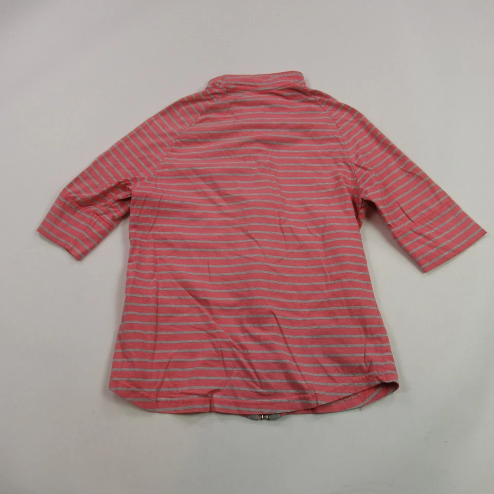 Camisa Woolrich Mujer Mediana Manga 3/4 Botón Frontal Rayas Informal Foto 3 de 4