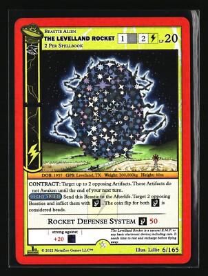 MetaZoo LEVELLAND ROCKET 6/165 Reverse Holo (2022 UFO 1st Edition) NM/Near Mint
