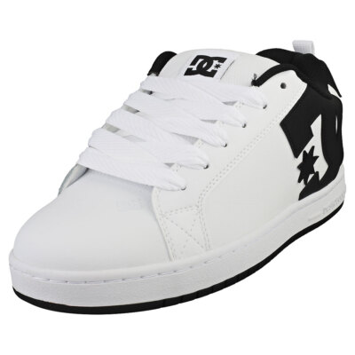 DC Shoes Court Grafiks Herren - weiße schwarze Lederschuh - 42 EU