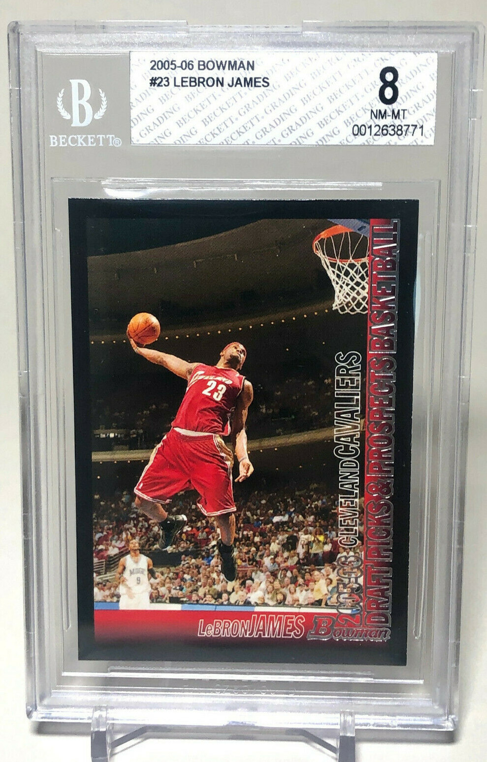2005-06 Lebron James Topps Bowman Draft Picks & Prospects PSA 8 #23 Cleveland