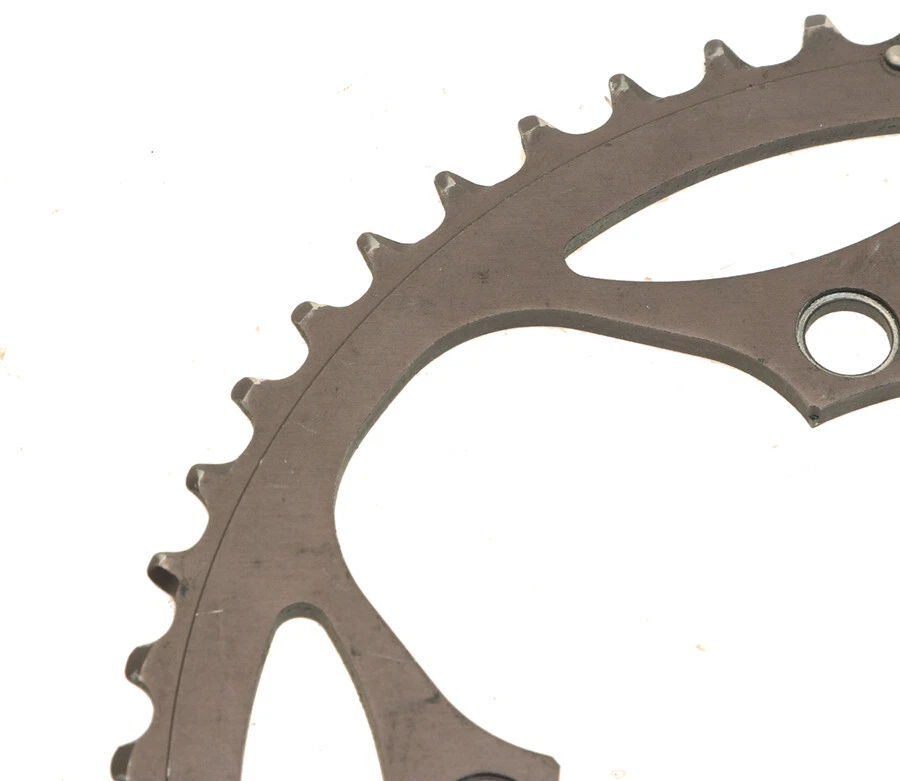 Plato SR Suntour Superbe 53T 130BCD Vintage Gris Usado Foto 3 de 4