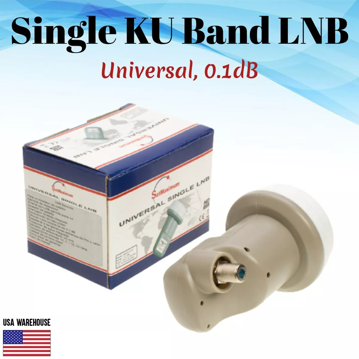  FTA Universal Ku Band LNB, Single, 0.1dB Satellite