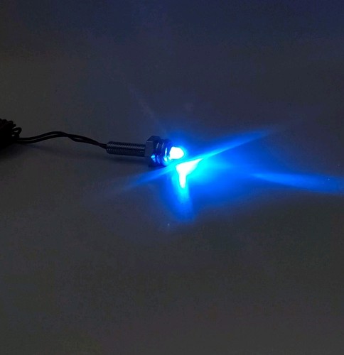 2pc BLUE LED License Plate Bolt Light Screw Universal Motorcycle Car 12V - Foto 6 di 10