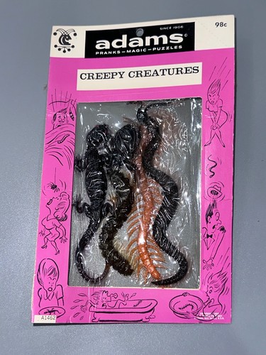 RARE 1958 Adams Pranks Puzzles Magic Tricks Sealed Package Creepy Creatures #2
