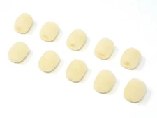 10 PCS Mini Beige Foam Cover Windscreen Windshield for Headset Lapel Microphones