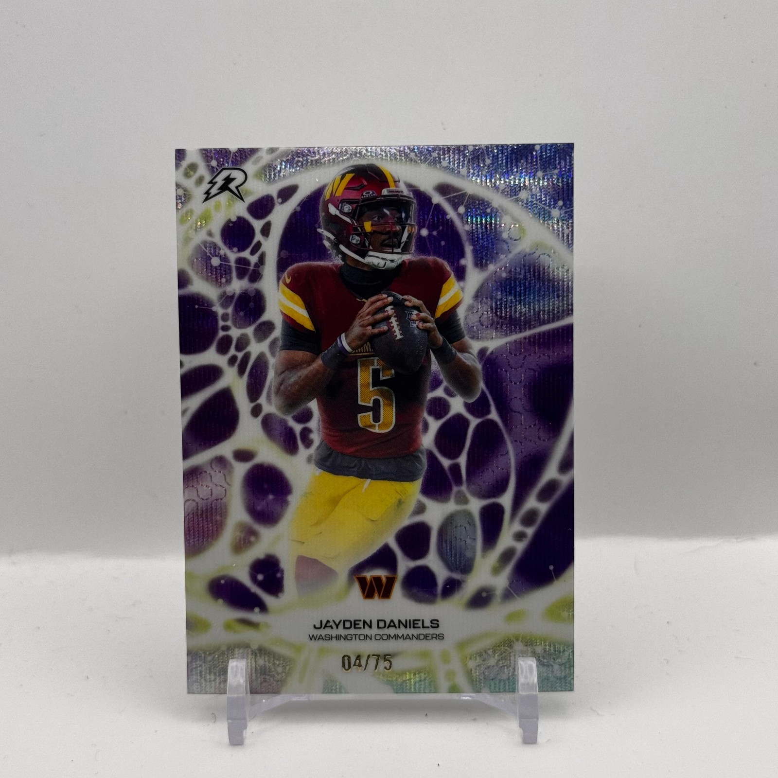 2025 Topps Resurgence Jayden Daniels #PT-15 Protonyx Purple Surge /75