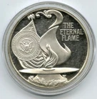 JFK Kennedy Eternal Flame 999 Silver 1 oz Art Medal Round Legacy - P918