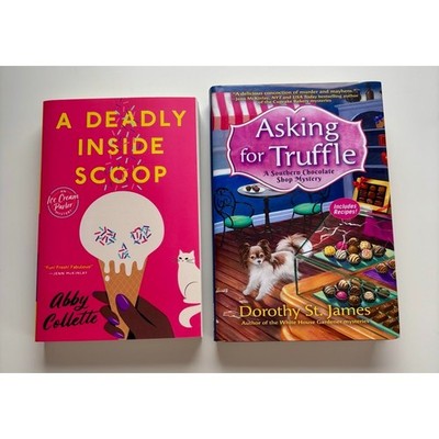 Cozy Mystery Book Lot Signed Dorothy St. James Abby Collette HC TP Cat Dog