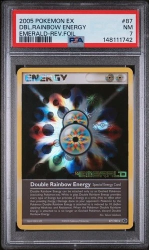 PSA 7 Double Rainbow Energy EX Emerald 87/106 Reverse Holo Stamp Pokemon Pop 4