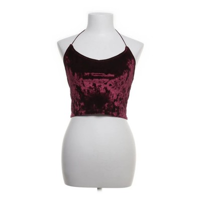 FB Sister, Neckholder Top, Größe: XXS, Rot, Batik, Samt, Damen #fhJ