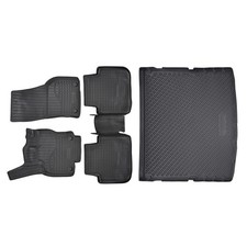 Gummimatten + Kofferraumwanne Set Passend Für Seat Tarraco Ab 2018 7 Sitzer