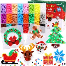 AUGSUN Christmas Fuse Beads Kit - 5100Pcs 24 Colors Small, 24 colors