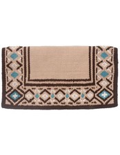 Tough 1 Saddle Blanket Diamond Wool Handmade 36" x 34" 35-9030