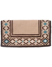 Tough 1 Saddle Blanket Diamond Wool Handmade 36" x 34" 35-9030