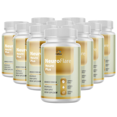 Neuro Flare- Brain Support- 10 Bottlles- 600 Capsules