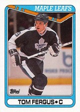 Tom Fergus 1990-91 Topps 63 Toronto Maple Leafs Hockey Card