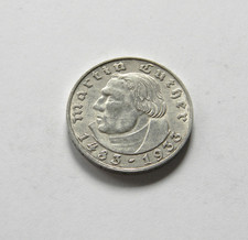 DRITTES REICH: 2 Reichsmark 1933 A "LUTHER", J. 352, sehr sch&ouml;n/vorz&uuml;glich