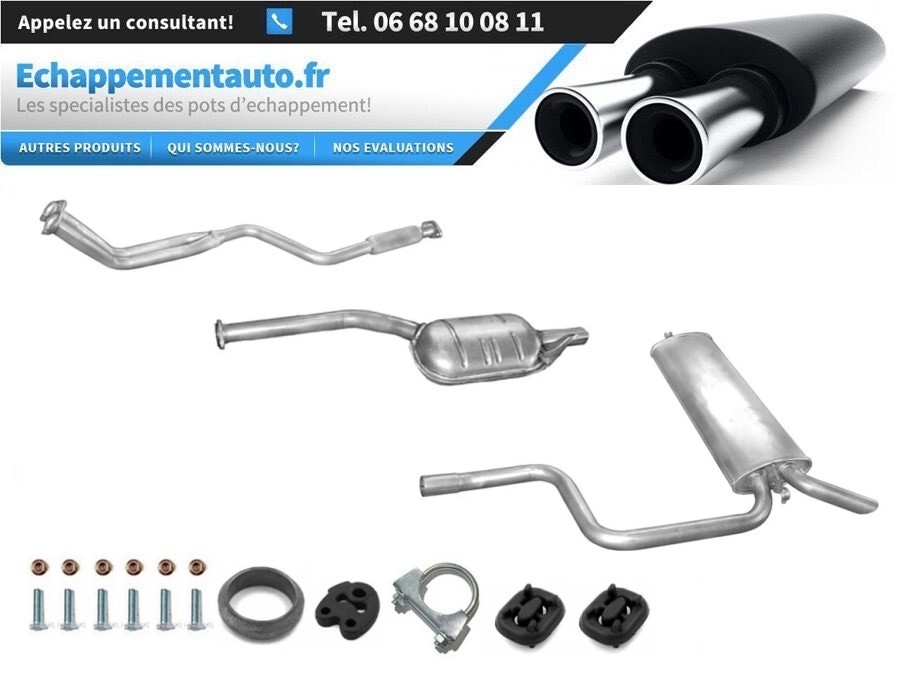 Échappement Mercedes S124 200TE 230TE de 1985-1992 silencieux E-plaqué 1244902521